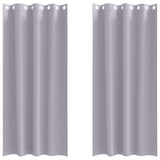Tende Blackout con Anelli 2 pcs Grigio Metallico 245 x 140 cm