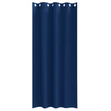 Tende Blackout con Anelli 2 pcs Blu Scuro 225 x 140 cm