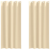 Tende Blackout con Anelli 2 pcs Crema 225 x 140 cm Poliestere