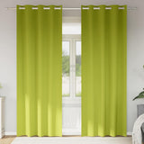 Tende Blackout con Anelli 2 pcs Verde 225 x 140 cm Poliestere