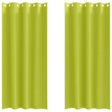 Tende Blackout con Anelli 2 pcs Verde 225 x 140 cm Poliestere