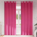 Tende Blackout con Anelli 2 pcs Rosa Vivo 225 x 140 cm