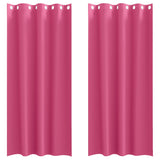 Tende Blackout con Anelli 2 pcs Rosa Vivo 225 x 140 cm