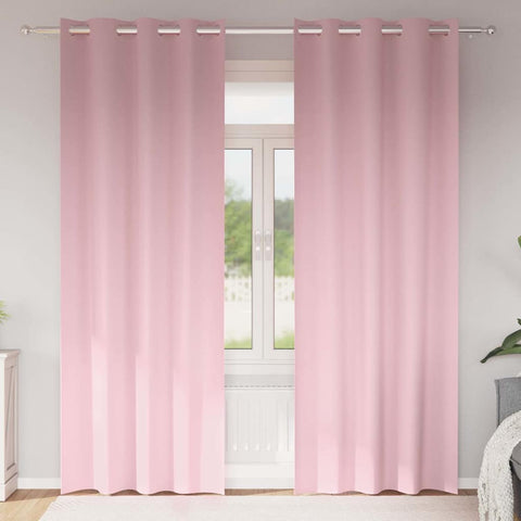 Tende Blackout con Anelli 2 pcs Rosa baby 225 x 140 cm