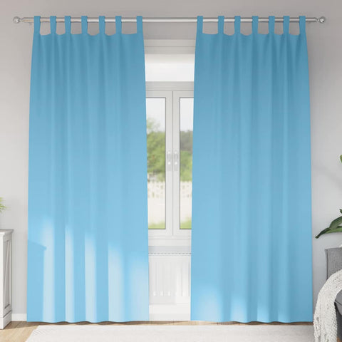 Tende Blackout con Anelli 2 pcs Blu Chiaro 225 x 140 cm