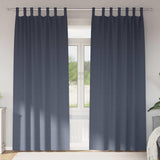 Tende Blackout con Anelli 2 pcs Antracite 225 x 140 cm