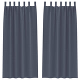 Tende Blackout con Anelli 2 pcs Antracite 225 x 140 cm