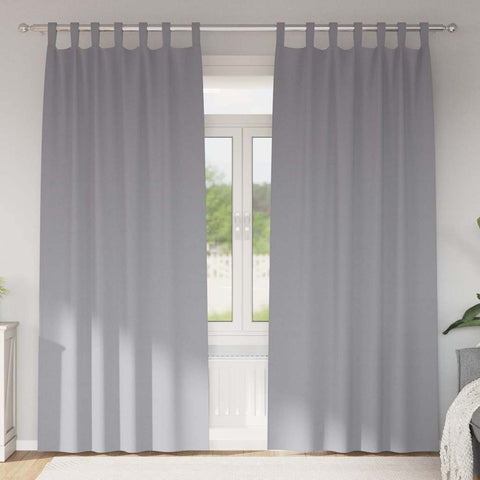 Tende Blackout con Anelli 2 pcs Grigio chiaro 225 x 140 cm