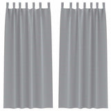 Tende Blackout con Anelli 2 pcs Grigio chiaro 225 x 140 cm