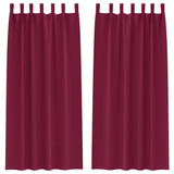 Tende Blackout con Anelli 2 pcs Rosso Vino 225 x 140 cm