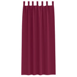 Tende Blackout con Anelli 2 pcs Rosso Vino 225 x 140 cm