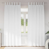 Tende Blackout con Anelli 2 pcs Bianco Puro 245 x 140 cm