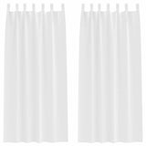 Tende Blackout con Anelli 2 pcs Bianco Puro 245 x 140 cm