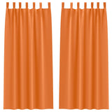 Tende Blackout con Anelli 2 pcs Arancione Vivo 225 x 140 cm