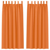 Tende Blackout con Anelli 2 pcs Arancione Vivo 225 x 140 cm
