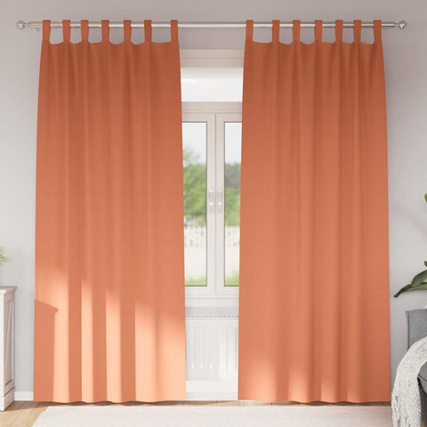 Tende Blackout con Anelli 2 pcs Terracotta 225 x 140 cm