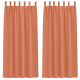 Tende Blackout con Anelli 2 pcs Terracotta 245 x 140 cm