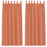 Tende Blackout con Anelli 2 pcs Terracotta 245 x 140 cm
