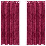 Tende in Velluto 2 pcs Rosso vino 245 x 140 cm Velluto