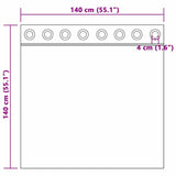 Tende in Velluto con tende 2 pcs Champagne 140 x 140 cm Velluto
