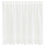 Tenda in Pizzo con tende Floreale Bianco 80 x 150 cm Poliestere
