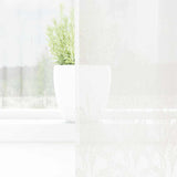 Tenda in Pizzo con tende Floreale Bianco 220x150cm Poliestere