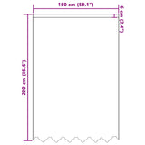 Tenda in Pizzo con tende Floreale Bianco 220x150cm Poliestere