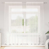 Tenda in Pizzo con tende Floreale Bianco 245x150cm Poliestere