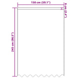 Tenda in Pizzo con tende Floreale Bianco 245x150cm Poliestere