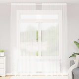 Tenda in Pizzo con tende Bianco 260 x 150 cm Poliestere