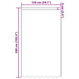 Tenda in Pizzo con tende Bianco 260 x 150 cm Poliestere