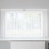 Tenda in Pizzo con tende Bianco 160 x 200 cm Poliestere