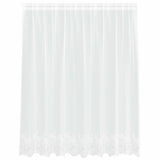 Tenda in Pizzo con tende Bianco 180 x 200 cm Poliestere