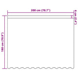 Tenda in Pizzo con tende Bianco 180 x 200 cm Poliestere