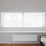 Tenda in Pizzo con tende Bianco 120 x 300 cm Poliestere