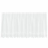 Tenda in Pizzo con tende Bianco 120 x 300 cm Poliestere