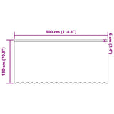 Tenda in Pizzo con tende Bianco 180 x 300 cm Poliestere