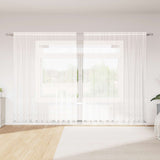 Tenda in Pizzo con tende Bianco 200 x 300 cm Poliestere