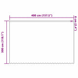 Tenda in Pizzo con tende Bianco 300 x 400 cm Poliestere