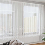 Tenda in Pizzo con tende Bianco 200 x 600 cm Poliestere