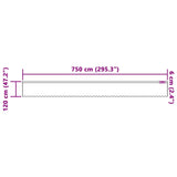 Tenda in Pizzo con tende Bianco 120 x 750 cm Poliestere