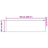 Tenda in Pizzo con tende Bianco 245 x 750 cm Poliestere