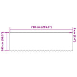 Tenda in Pizzo con tende Bianco 245 x 750 cm Poliestere