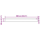 Tenda in Pizzo con tende Floreale Bianco 80 x 900 cm Poliestere