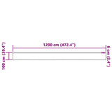 Tenda in Pizzo con tende Bianco 100 x 1200 cm Poliestere