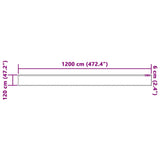 Tenda in Pizzo con tende Bianco 120 x 1200 cm Poliestere
