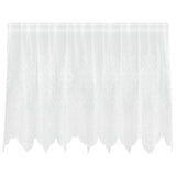 Tenda in Pizzo con tende Floreale Bianco 80 x 200 cm Poliestere