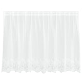 Tenda in Pizzo con tende Floreale Bianco 80 x 200 cm Poliestere