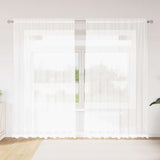 Tenda in Pizzo con tende Bianco 240 x 200 cm Poliestere