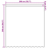 Tenda in Pizzo con tende Bianco 240 x 200 cm Poliestere